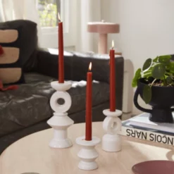 10.25”H X 4.25” WHITE CERAMIC FANTASIA CANDLEHOLDER -Quality Wholesale Shop 1025h x 425 white ceramic fantasia candleholder 2