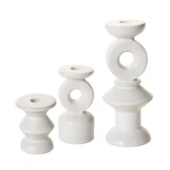 10.25”H X 4.25” WHITE CERAMIC FANTASIA CANDLEHOLDER -Quality Wholesale Shop 1025h x 425 white ceramic fantasia candleholder 3