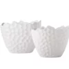 10.5”H X8”W X 10”L SMALL WHITE CERAMIC GEOMETRIC TALL BOAT -Quality Wholesale Shop 105h x8w x 10l small white ceramic geometric tall