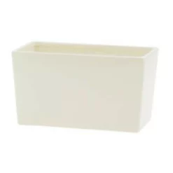 10.5”L X 6” X 5” RECTANGLE GLOSSY WHITE CERAMIC