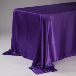 120” PURPLE RECTANGLE SATIN TABLE CLOTH 1PC PER PACK
