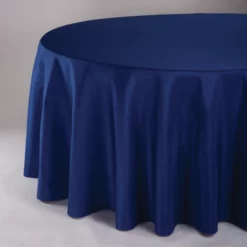120” ROUND ROYAL BLUE POLYESTER TABLECLOTH