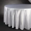 120'' ROUND WHITE SATIN TABLECLOTH -Quality Wholesale Shop 120 round white satin tablecloth