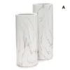 12"H X 5" WHITE CERAMIC MARBLE CYLINDER -Quality Wholesale Shop 12h x 5 white ceramic marble cylinder