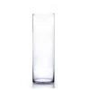 18"H X 8" CLEAR GLASS CYLINDER VASE