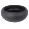 19 ½″D X 5 ½″H LOW CYLINDER SAUCER MODERN STONE MATTE BLACK
