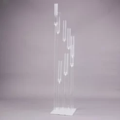 50% Off Was $220 Now $110. 54" 8-CYLINDER CLUSTER ACRYLIC CANDELABRA