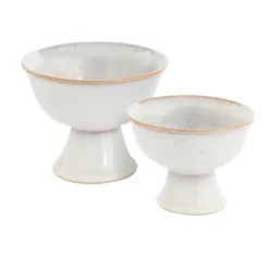 5.25"H X 7" OFF-WHITE CERAMIC JULIAN COMPOTE -Quality Wholesale Shop 525h x 7 off white ceramic julian compote 1