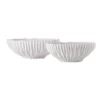 5.5”H X 14.5”L X 8.25”W SMALL MATTE WHITE LOW CERAMIC OVAL SEASHELL