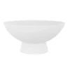 5.75”h X 12”d WHITE DEMI FOOTED BOWL