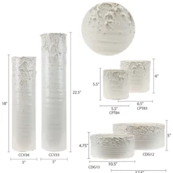 5”H X 12.5” ASPEN WHITE CERAMIC PLANTERS -Quality Wholesale Shop 5h x 125 aspen white ceramic planters 1