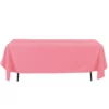 60 X 126’’ PINK RECTANGLE POLYESTER TABLE COVER 2 60 X 126’’ PINK RECTANGLE POLYESTER TABLE COVER -Quality Wholesale Shop 60 x 126 pink rectangle polyester table cover