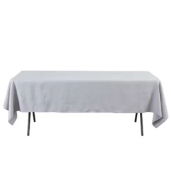 60 X 126’’ RECTANGULAR SILVER TABLECOVER