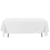 60 X 126'' WHITE RECTANGULAR POLYESTER TABLECOVER -Quality Wholesale Shop 60 x 126 white rectangular polyester tablecover