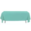 60X126'' AQUA RECTANGULAR POLYESTER TABLECOVER 1 60X126'' AQUA RECTANGULAR POLYESTER TABLECOVER -Quality Wholesale Shop 60x126 aqua rectangular polyester tablecover