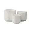 6.5” X 6.5” MEDIUM WHITE CERAMIC CYLINDER PRESSED DIAMOND LATTICE PATTERN -Quality Wholesale Shop 65 x 65 medium white ceramic cylinder pressed diam
