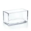 6"H X 12" X 4" LONG AND LOW RECTANGLE GLASS VASE -Quality Wholesale Shop 6h x 12 x 4 long and low rectangle glass vase