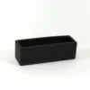 6"H X 14"L X 4"W MATTE BLACK LOW RECTANGLE CERAMIC