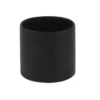 8”X8” MATTE BLACK CERAMIC CYLINDER VASE POT