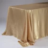 90 X 132'' GOLD RECTANGLE SATIN TABLECLOTH -Quality Wholesale Shop 90 x 132 gold rectangle satin tablecloth