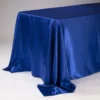 90" X 132" RECTANGLE SATIN ROYAL BLUE TABLECLOTH -Quality Wholesale Shop 90 x 132 rectangle satin royal blue tablecloth