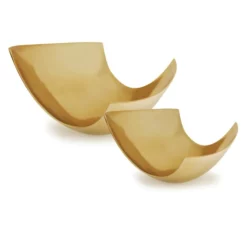 9.75”H X 14” X 12” GOLD MODERN OVAL METAL -Quality Wholesale Shop 975h x 14 x 12 gold modern oval metal 1