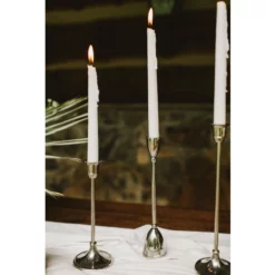 10.25”H X 2.25” ANTIQUE SILVER CANDLE STICK -Quality Wholesale Shop accent decor 1025h x 225 antique silver candle sti 2