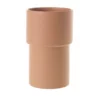 11.5”H X 7” TERRACOTTA FOTTED VERMILLION VASE -Quality Wholesale Shop accent decor 115h x 7 terracotta fotted vermillion
