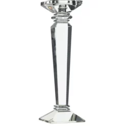 12.5"H X 4" CRYSTAL CANDLE STICK (AD)