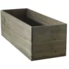18.25” X 6.5” X 5.75”H WHITE WASH LOW RECTANGLE WOODLAND PLANTER (AD)