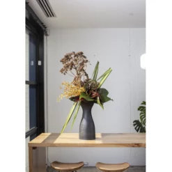 19.75”H X 8.25” BLACK CERAMIC LOVISA VASE -Quality Wholesale Shop accent decor 1975h x 825 black ceramic lovisa vase 3