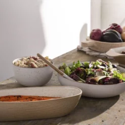 3.75"H X 14"LONG X 5.5"W TAN/BROWN LONG AND LOW MORRIGAN TROUGH -Quality Wholesale Shop accent decor 375h x 14long x 55w tan brown long an 1