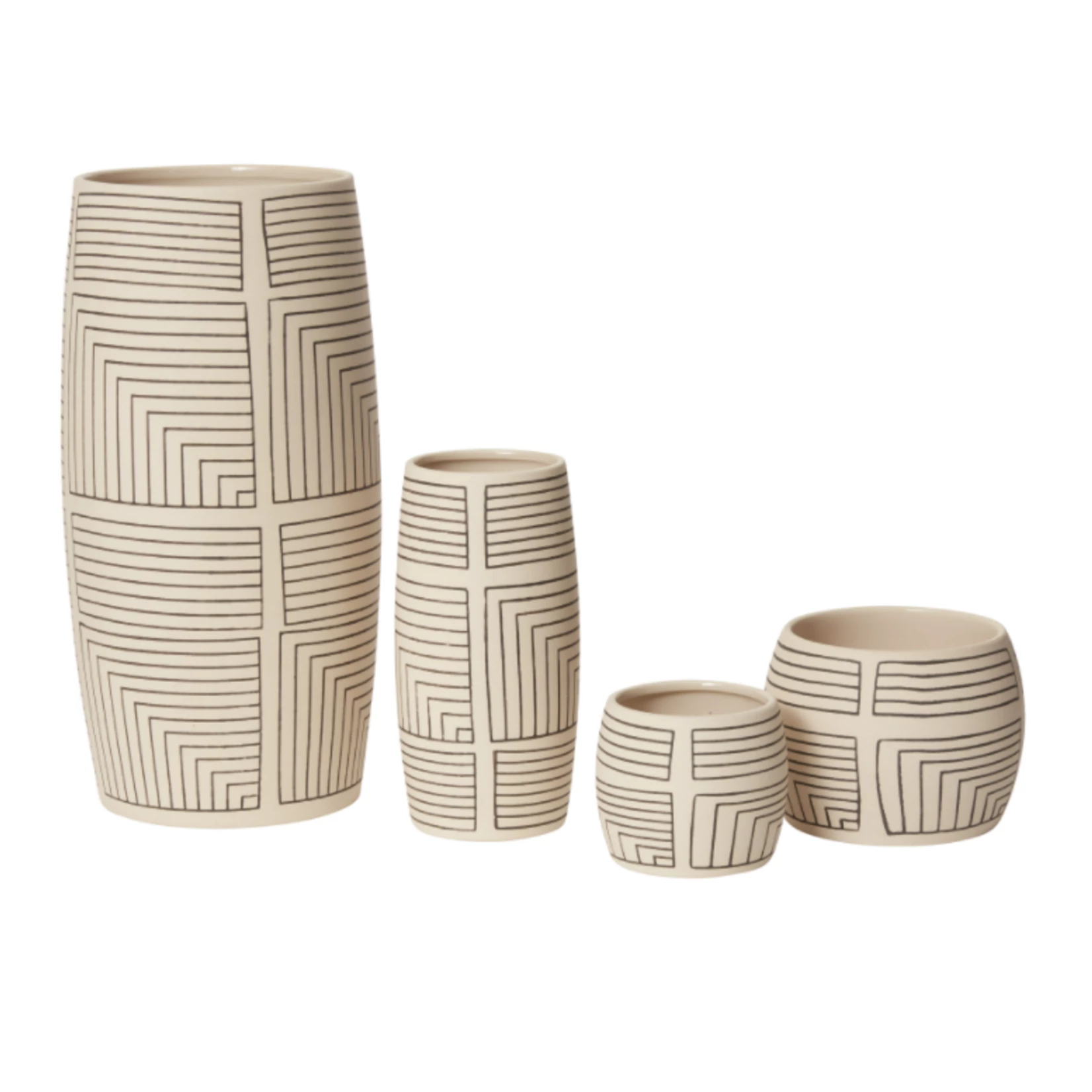 4.5”H X 5.5” OFF WHITE CERAMIC SEQUENCE VASE 5 4.5”H X 5.5” OFF WHITE CERAMIC SEQUENCE VASE - Image 3