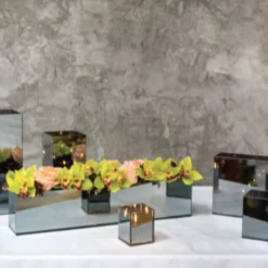 5.25”H X 4” X 4” Myriad Candleholder -Quality Wholesale Shop accent decor 525h x 4 x 4 myriad candleholder 1