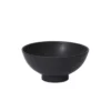 5.75”H X 12” BLACK CERAMIC COMPOTE FORTIS BOWL -Quality Wholesale Shop accent decor 575h x 12 black ceramic compote forti