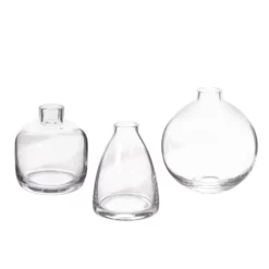 5.75”H X 5” GLASS CHIM BUDVASE -Quality Wholesale Shop accent decor 575h x 5 glass chim budvase 1