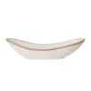 5"H X 20"LONG X 5.5" WHITE CERAMIC BOAT KELYFOS BOWL