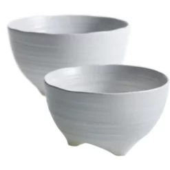 5”H X 9” WHITE CERAMIC TALIAH BOWL -Quality Wholesale Shop accent decor 5h x 9 white ceramic taliah bowl 1
