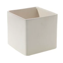 6.25” X 6.25” X 6.25” MATTE WHITE URBAN SQUARE (AD)