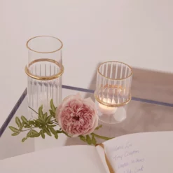 6”H X 2.75” GLASS RING VOTIVE -Quality Wholesale Shop accent decor 6h x 275 glass ring votive 3