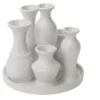 6”H X 6.5” WHITE CHIC BUD VASE