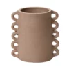 7.5”H X 6” X 4.5” TAN CERAMIC CASSIA VASE/POT -Quality Wholesale Shop accent decor 75h x 6 x 45 tan ceramic cassia vase