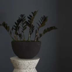 7.75”H X 13.5”L X 3.5”W BLACK CERAMIC ANNELI BOAT -Quality Wholesale Shop accent decor 775h x 135l x 35w black ceramic annel 1