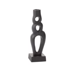8.5”H X 2.75” X 2.5” BLACK POZAS CANDLESTICK