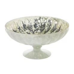 9.75"x 4.75”H CHIARA GLASS COMPOTE (AD)