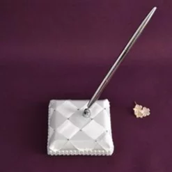 HAND WOVEN PEN SET W/RHINESTONE