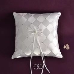 HAND WOVEN RING PILLOW W/RHINESTONE, Reg. 23.99