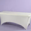 IVORY 8’ SPANDEX REC TABLE COVER 96"L X 30"W X 29"H -Quality Wholesale Shop ivory 8 spandex rec table cover 96l x 30w x 29h