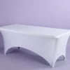 WHITE 8’ REC SPANDEX TABLE CLOTH -Quality Wholesale Shop white 8 rec spandex table cloth