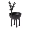 10.25”H X 6.5” X 5” BLACK METAL DASHER REINDEER BOWL -Quality Wholesale Shop 1025h x 65 x 5 black metal dasher reindeer bowl